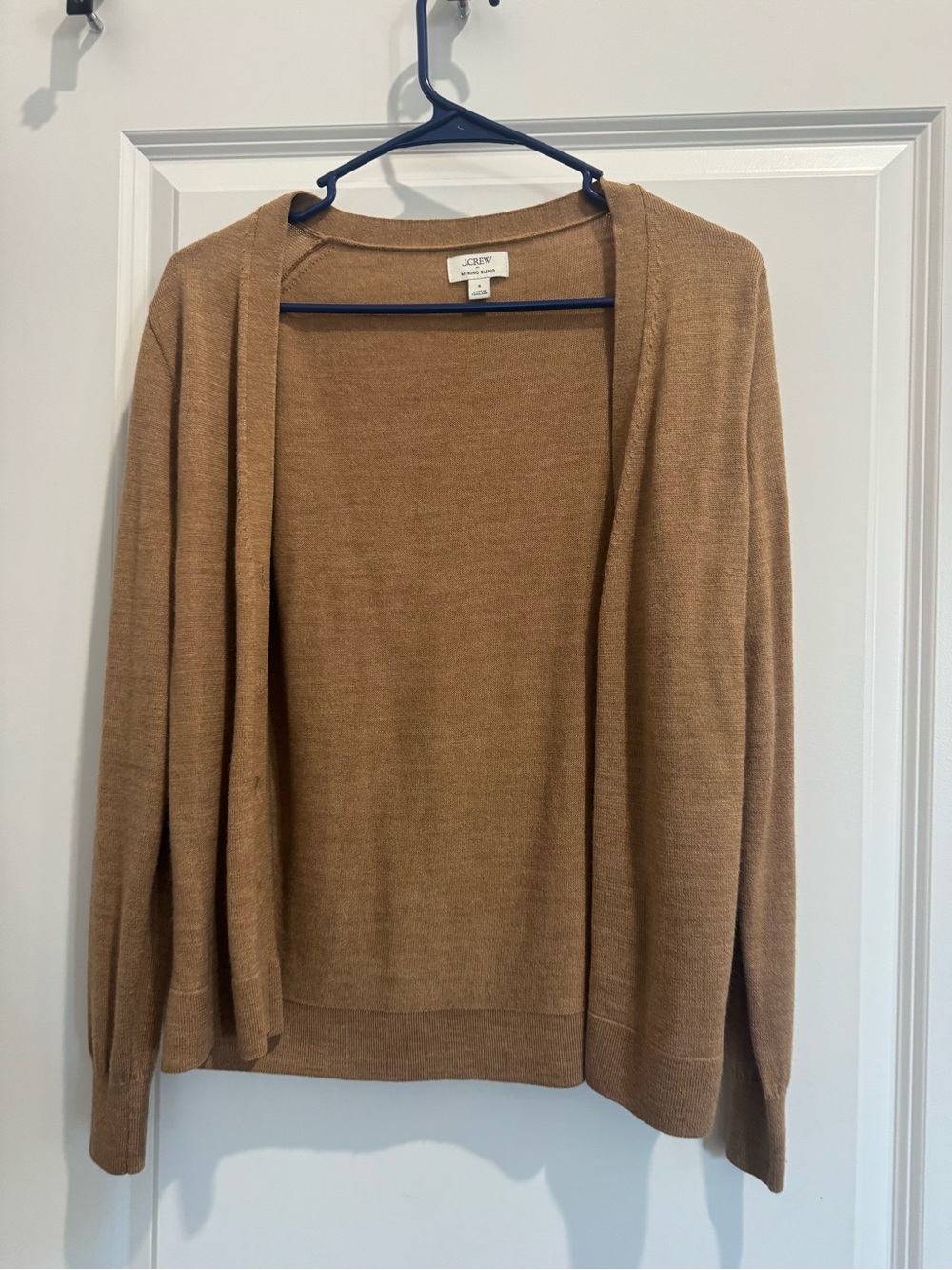 J. Crew Women’s Open-Front Tan Cardigan Sweater